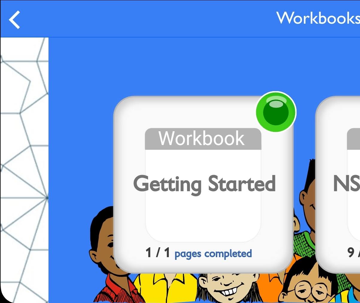 MathsPad workbook view on the learner mobile app